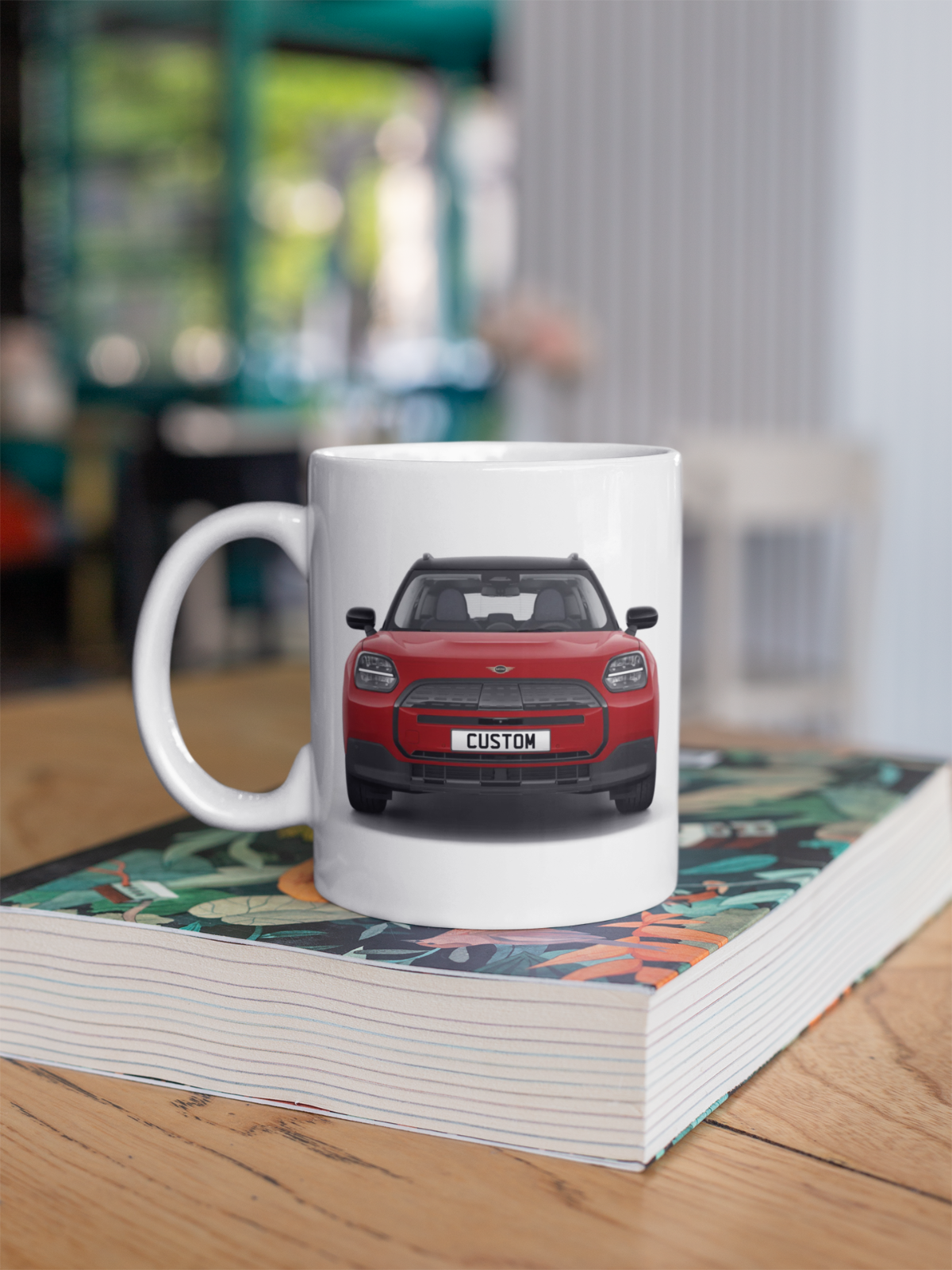 Personalised All Electric Mini Countryman Classic Mug Gift - Choose Colour