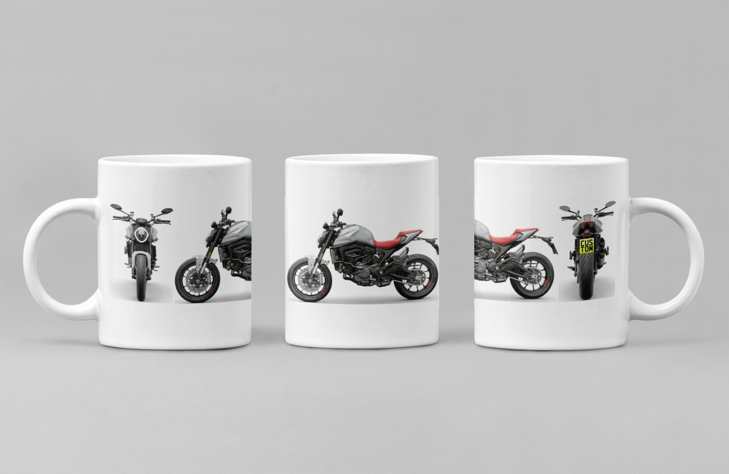 Personalised Ducati Monster Motorcycle Coffee Mug - Choose Model & Colour