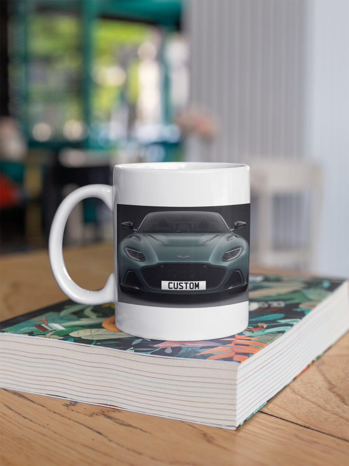 Personalised Aston Martin DBS 770 Ultimate Volante Coffee Mug Gift Choose Colour
