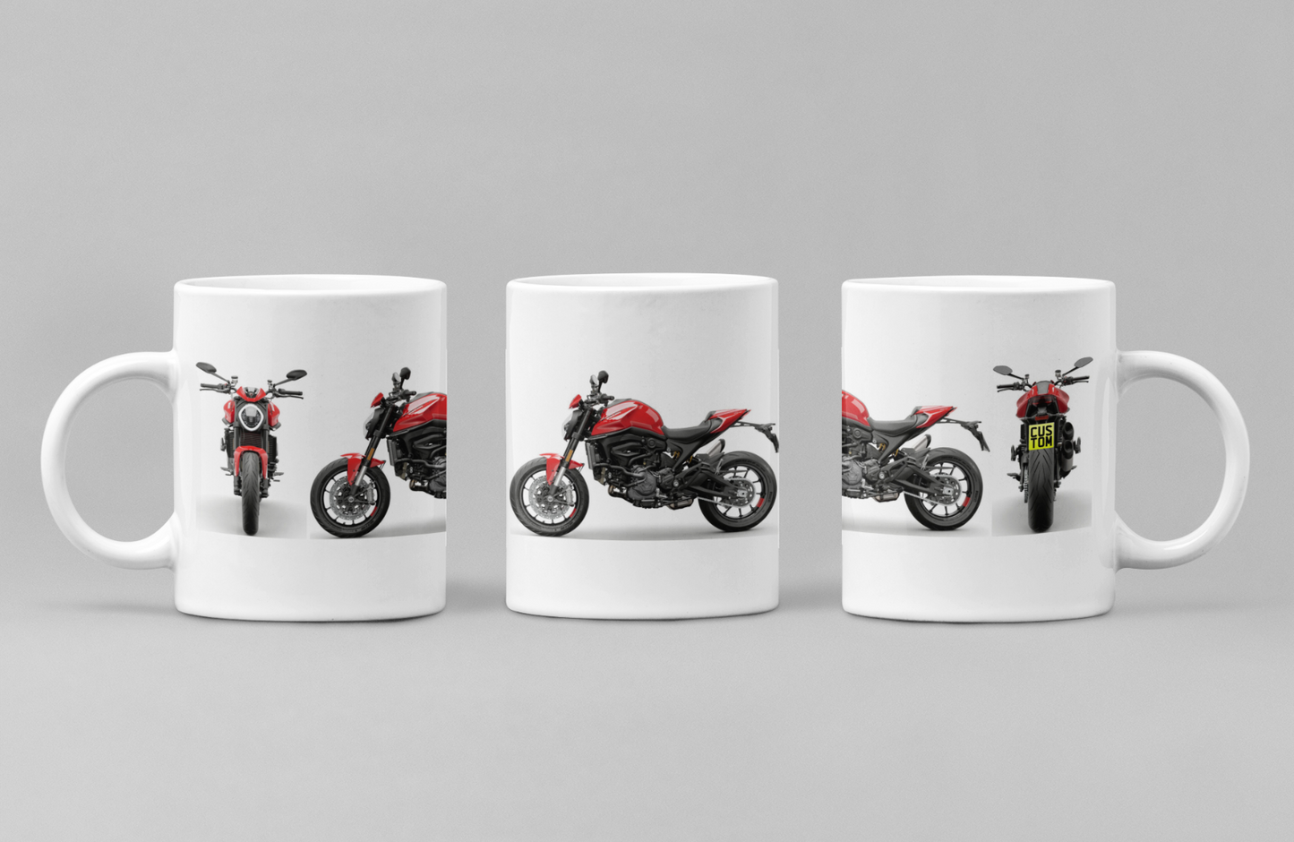 Personalised Ducati Monster Motorcycle Coffee Mug - Choose Model & Colour