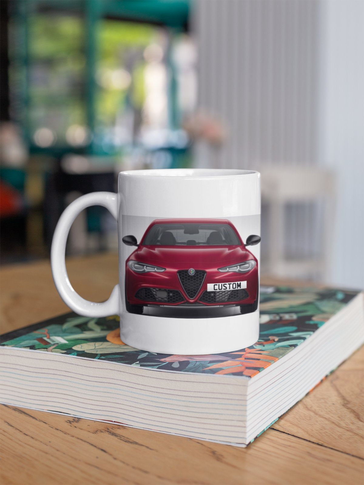 Personalised Alfa Romeo Giulia Intensa Coffee Mug Choose Colour - FAST POST