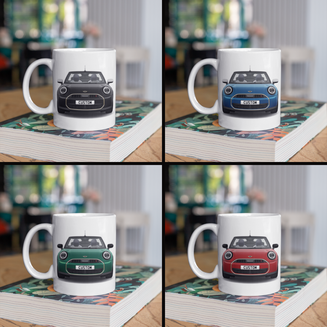 Personalised Mini Cooper Convertible S Exclusive Coffee Mug Gift - Choose Colour