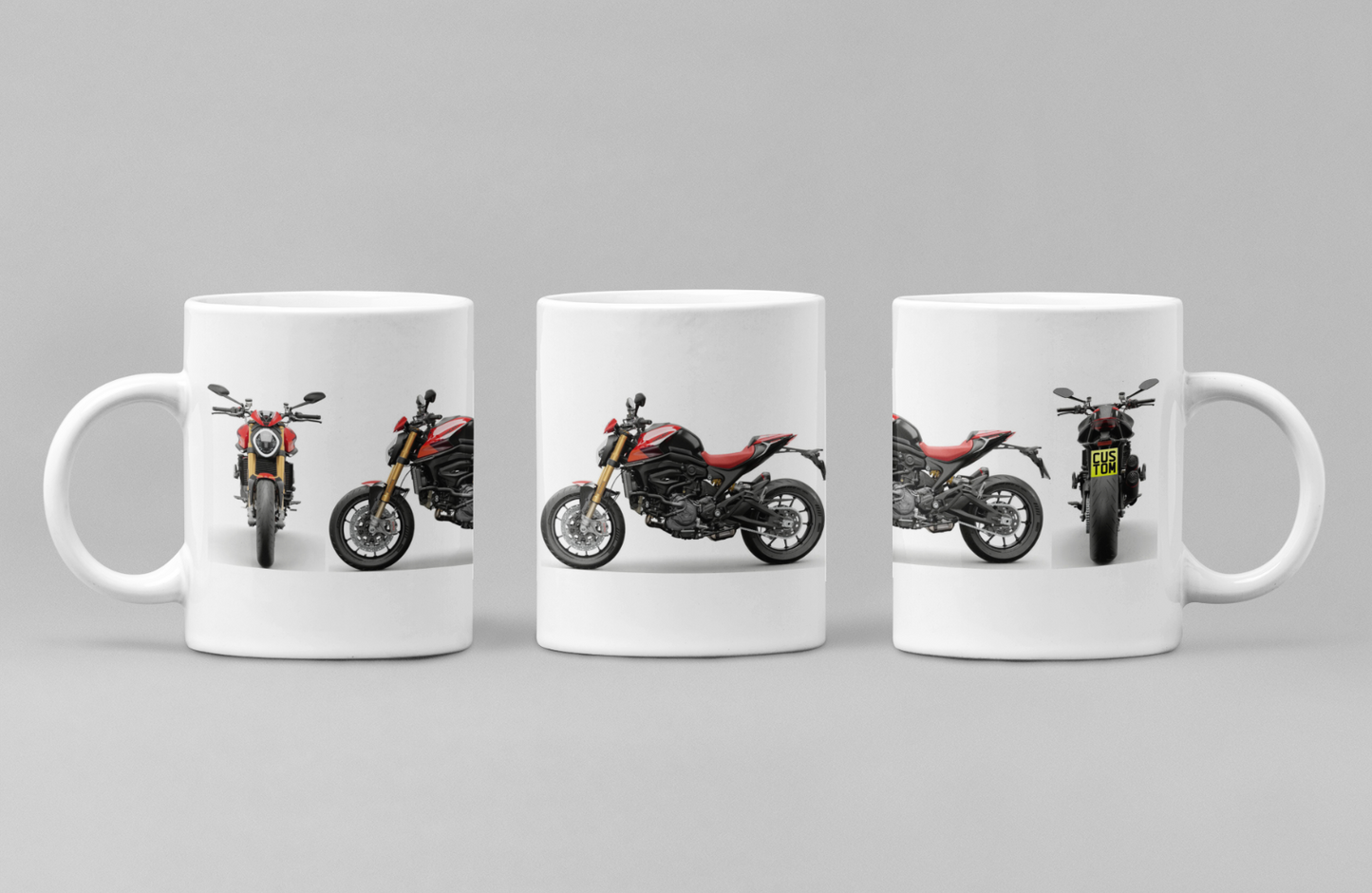 Personalised Ducati Monster Motorcycle Coffee Mug - Choose Model & Colour