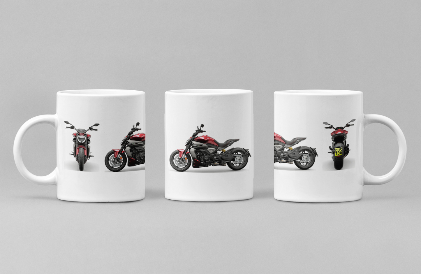 Personalised Ducati XDiavel Motorcycle Coffee Mug -Choose Colour - FAST POST