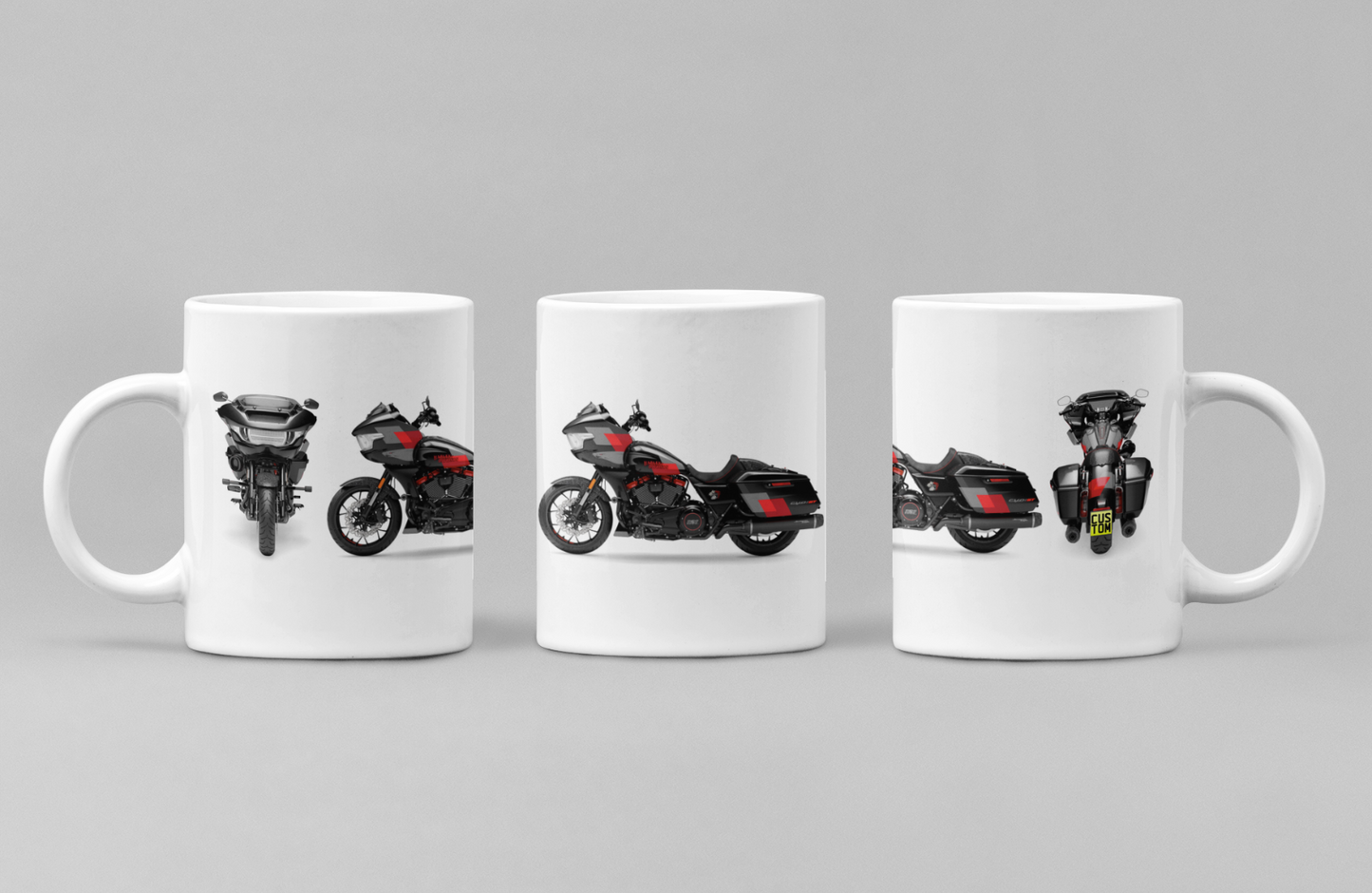 Personalised Harley Davidson CVO Road Glide ST 2025 Motorcycle Mug Colour Choice