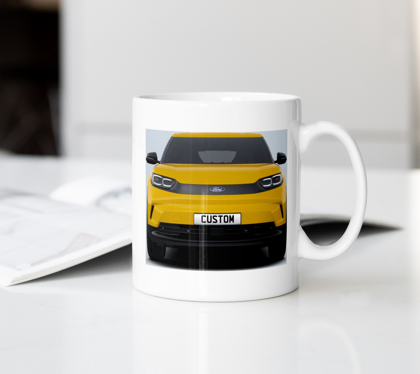 Personalised Ford All-Electric Capri Coffee Mug Gift - Choose Colour - FAST POST