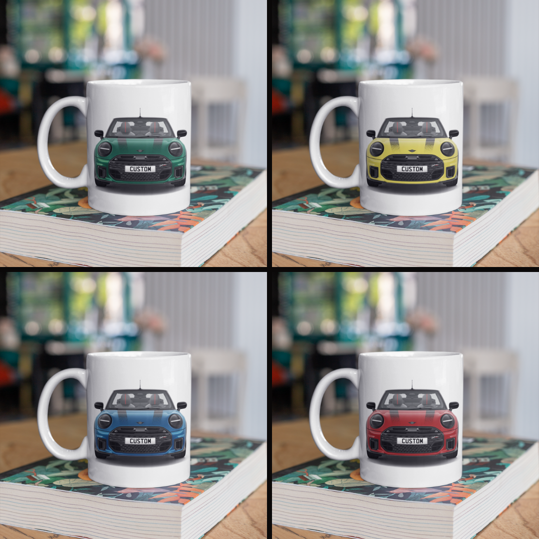 Personalised Mini Cooper Convertible C Sport Coffee Mug Gift - Choose Colour