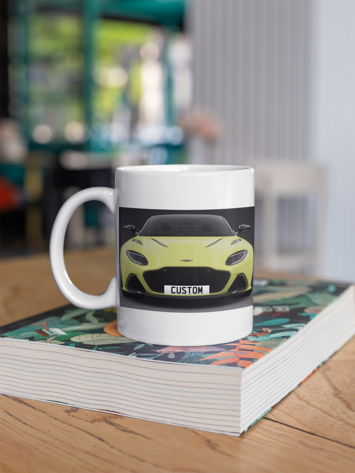 Personalised Aston Martin DBS 770 Ultimate Volante Coffee Mug Gift Choose Colour