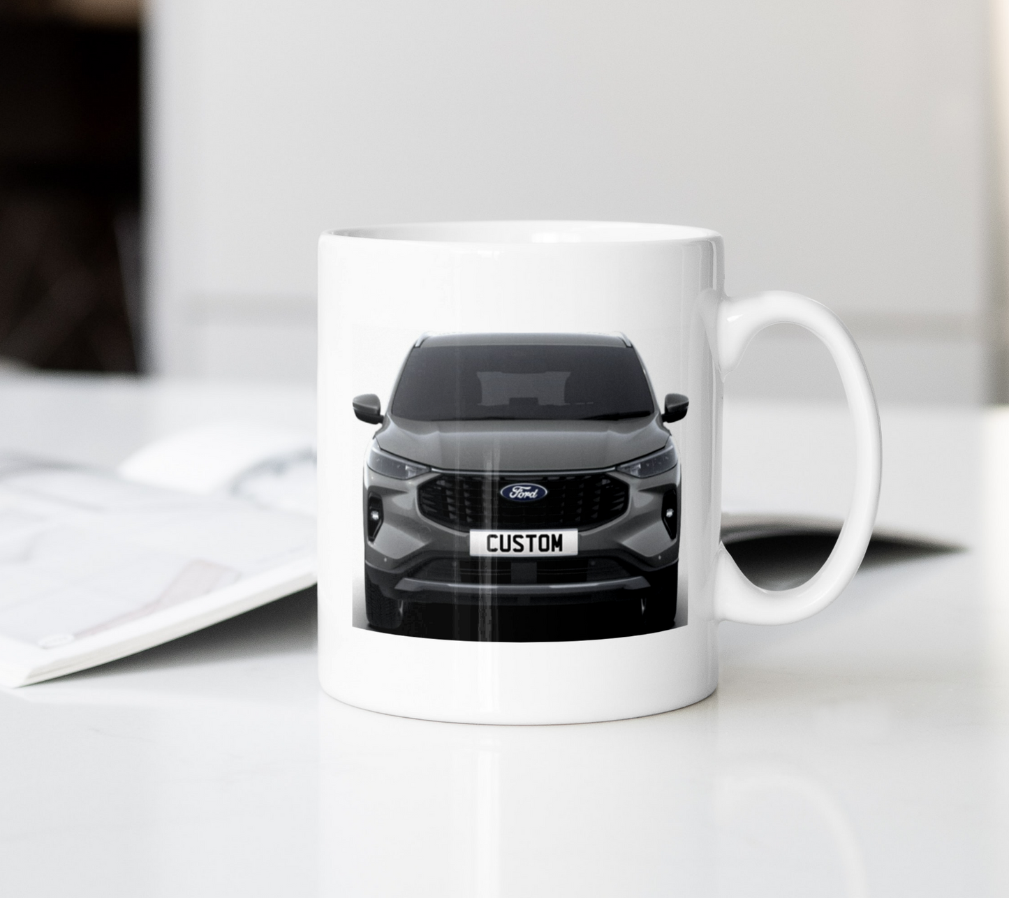Personalised Ford Kuga Titanium Coffee Mug Gift - Choose Colour - FAST POST