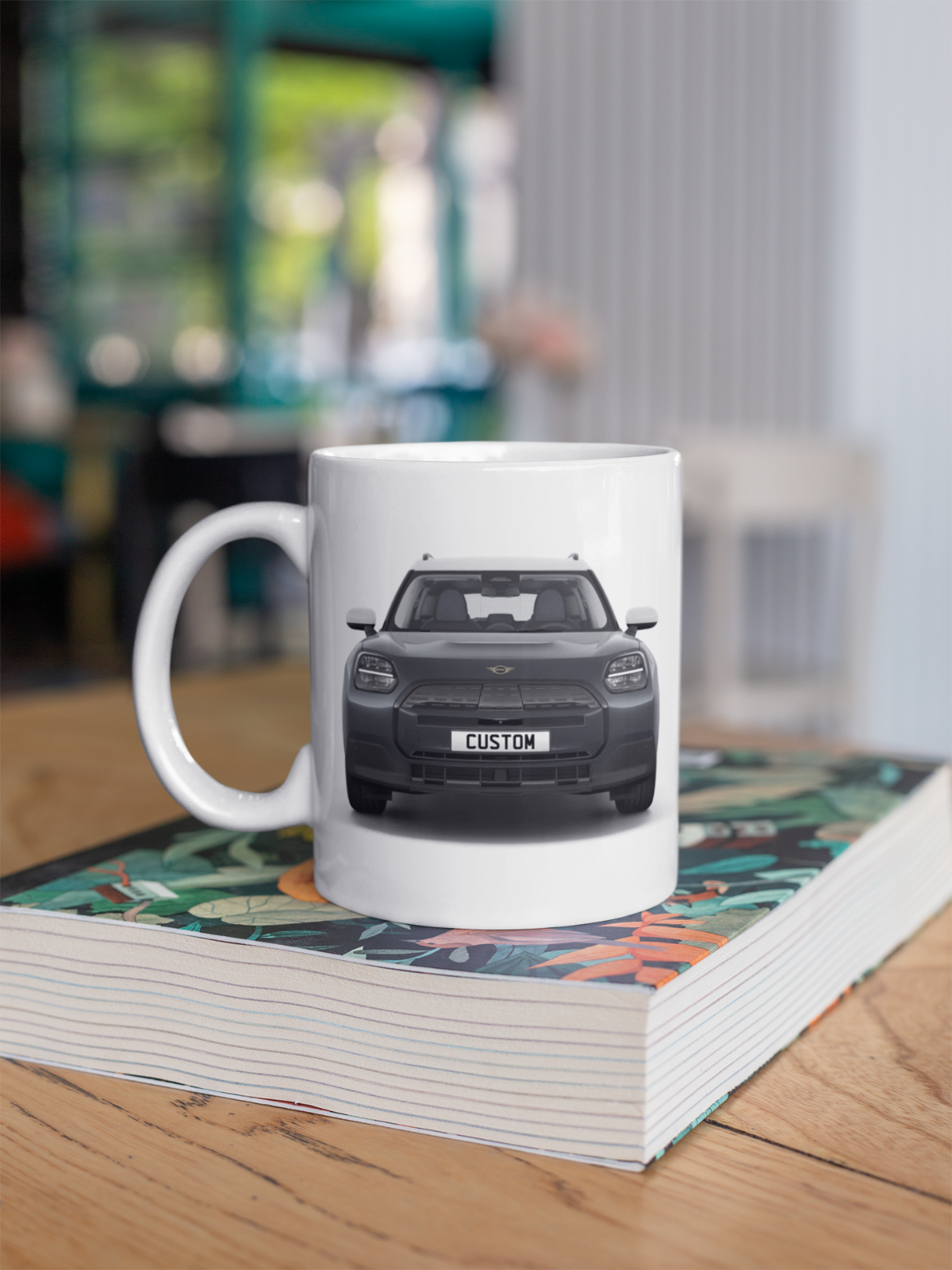 Personalised All Electric Mini Countryman Classic Mug Gift - Choose Colour