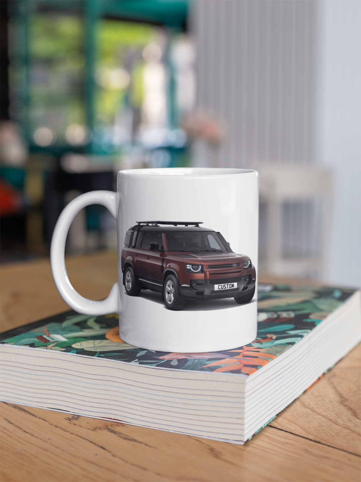 Personalised Land Rover Defender 130 Coffee Mug Gift Colour Choice FAST POST