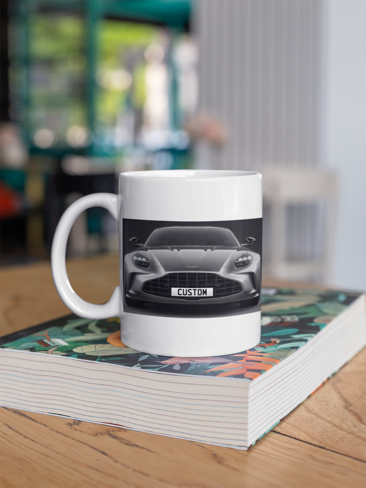 Personalised Aston Martin Vantage Coffee Mug Gift Choose Colour - FAST POST