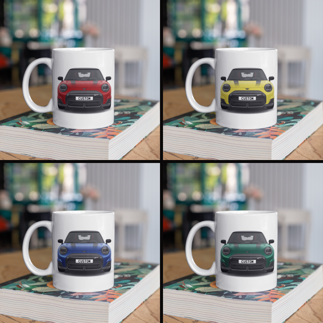 Personalised Mini All Electric Mini Cooper SE Sport Mug Gift - Choose Colour