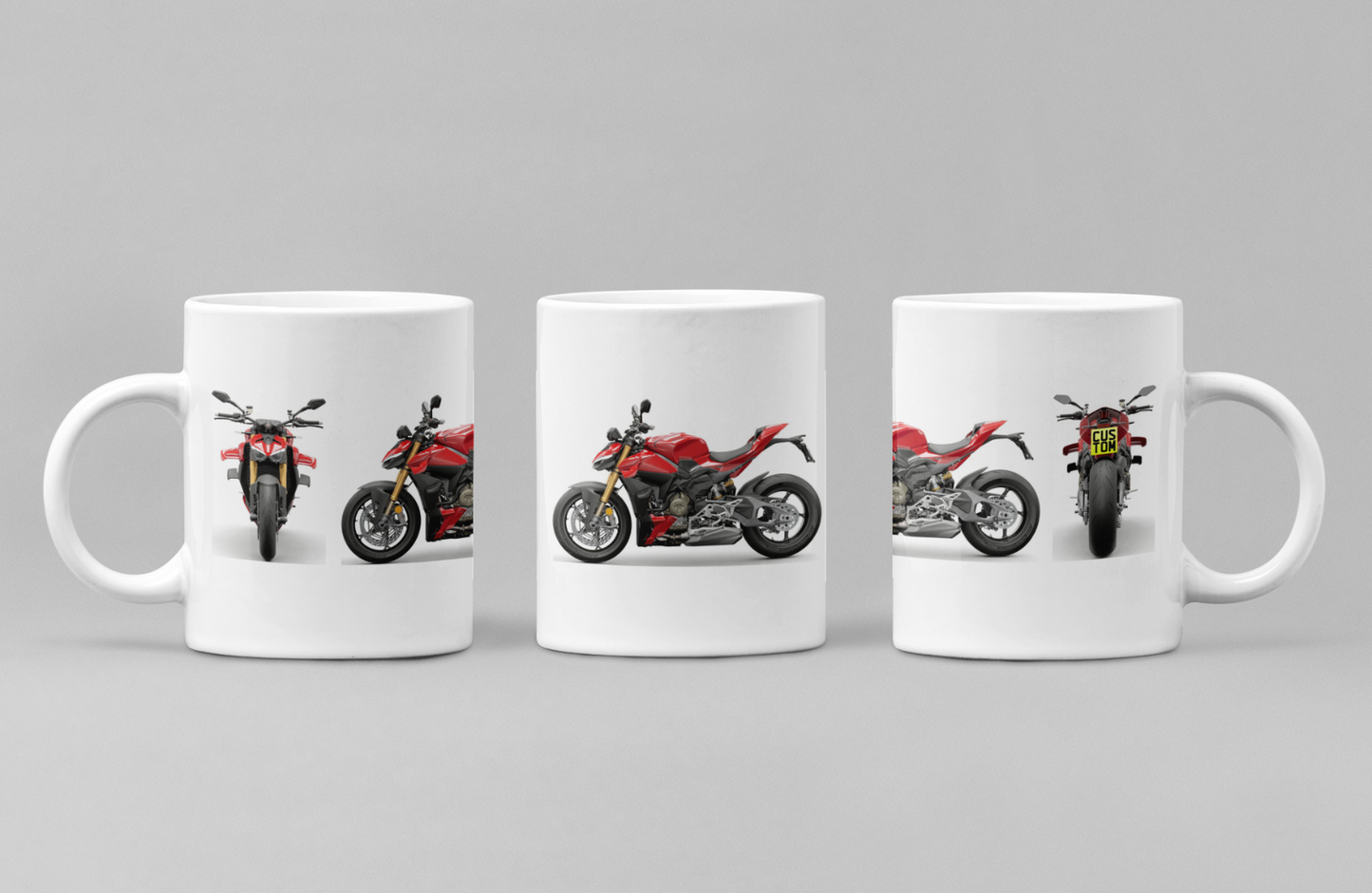 Personalised Ducati Streetfighter Motorcycle Coffee Mug - Choose Model FAST POST