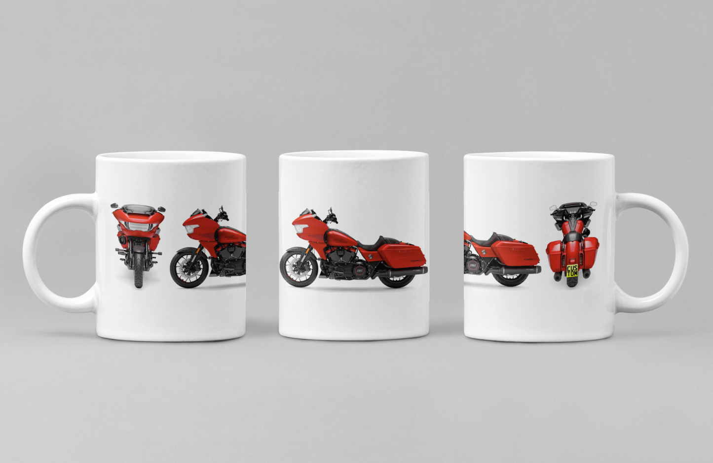Personalised Harley Davidson CVO Road Glide ST 2025 Motorcycle Mug Colour Choice