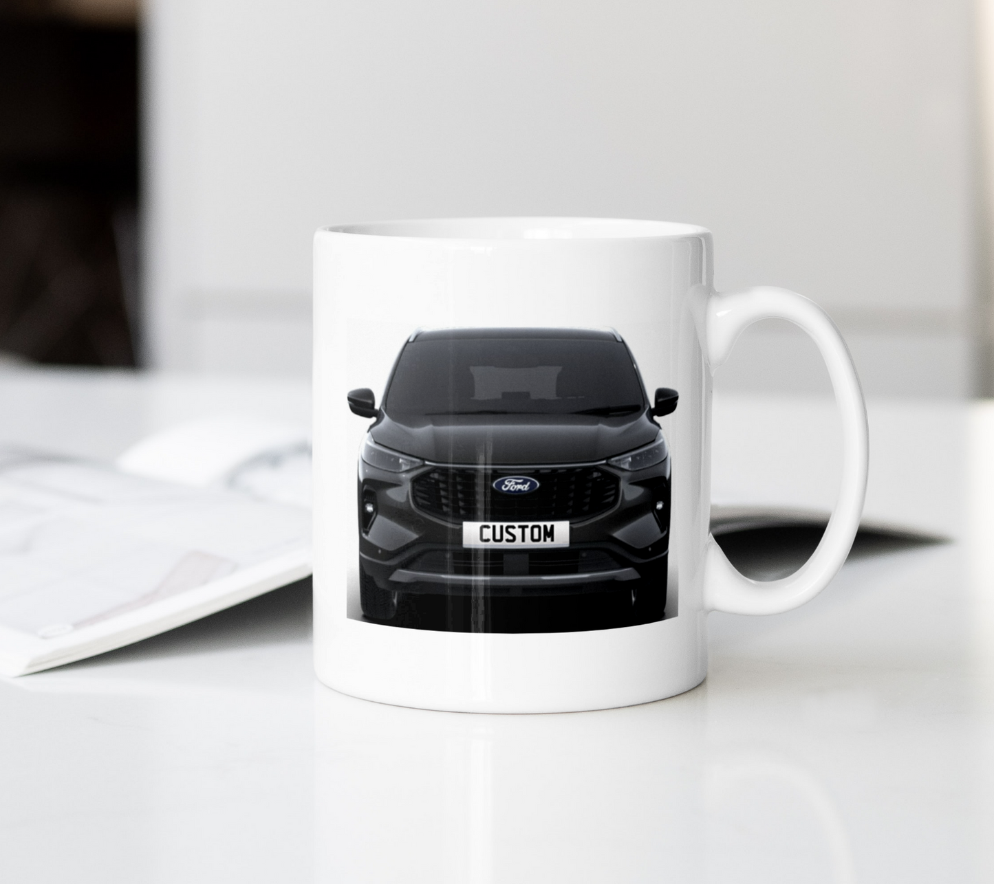Personalised Ford Kuga Titanium Coffee Mug Gift - Choose Colour - FAST POST
