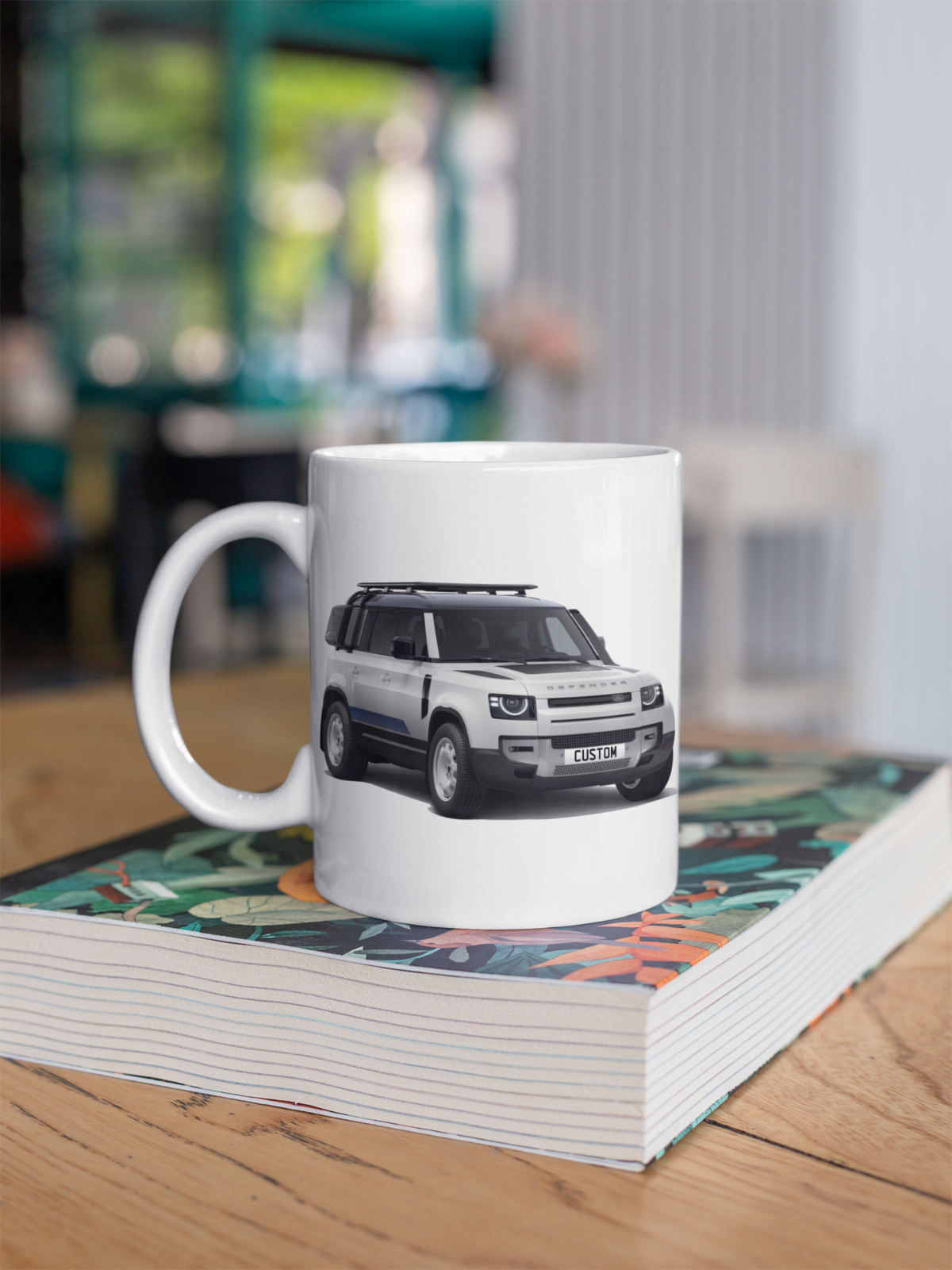 Personalised Land Rover Defender 110 County Exterior Mug Gift - Colour Choice