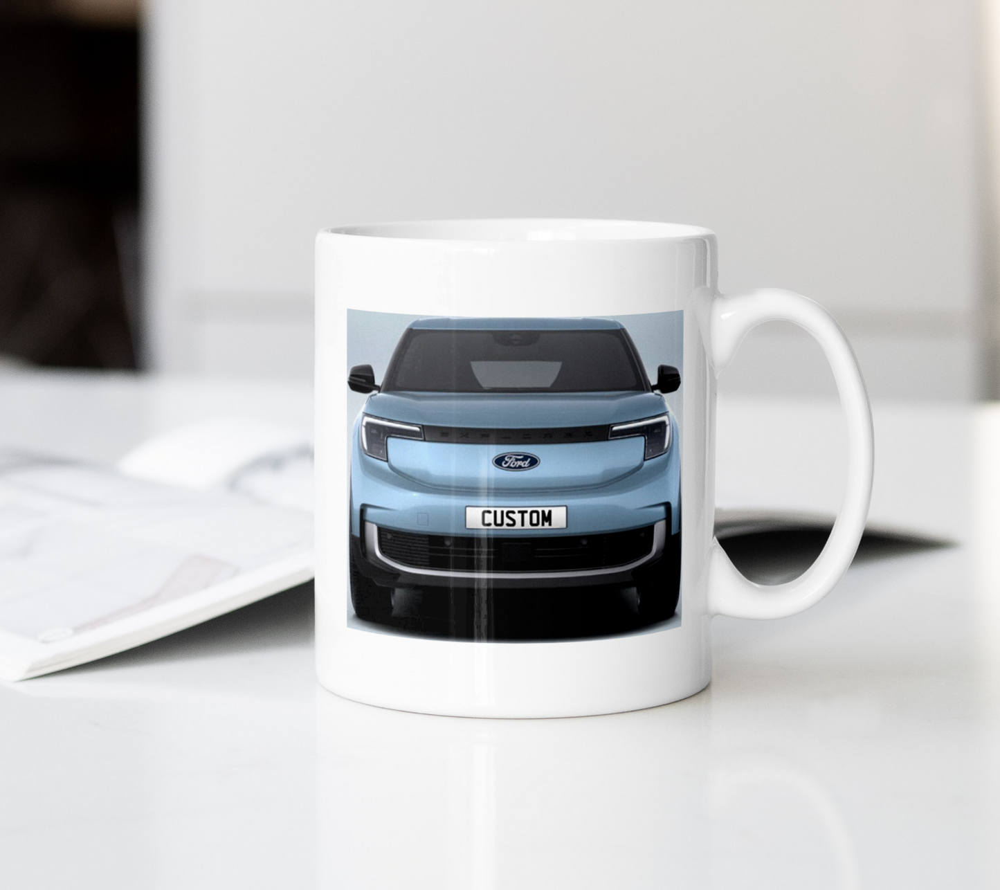 Personalised Ford All-Electric Explorer Mug Gift - Choose Colour - FAST POST