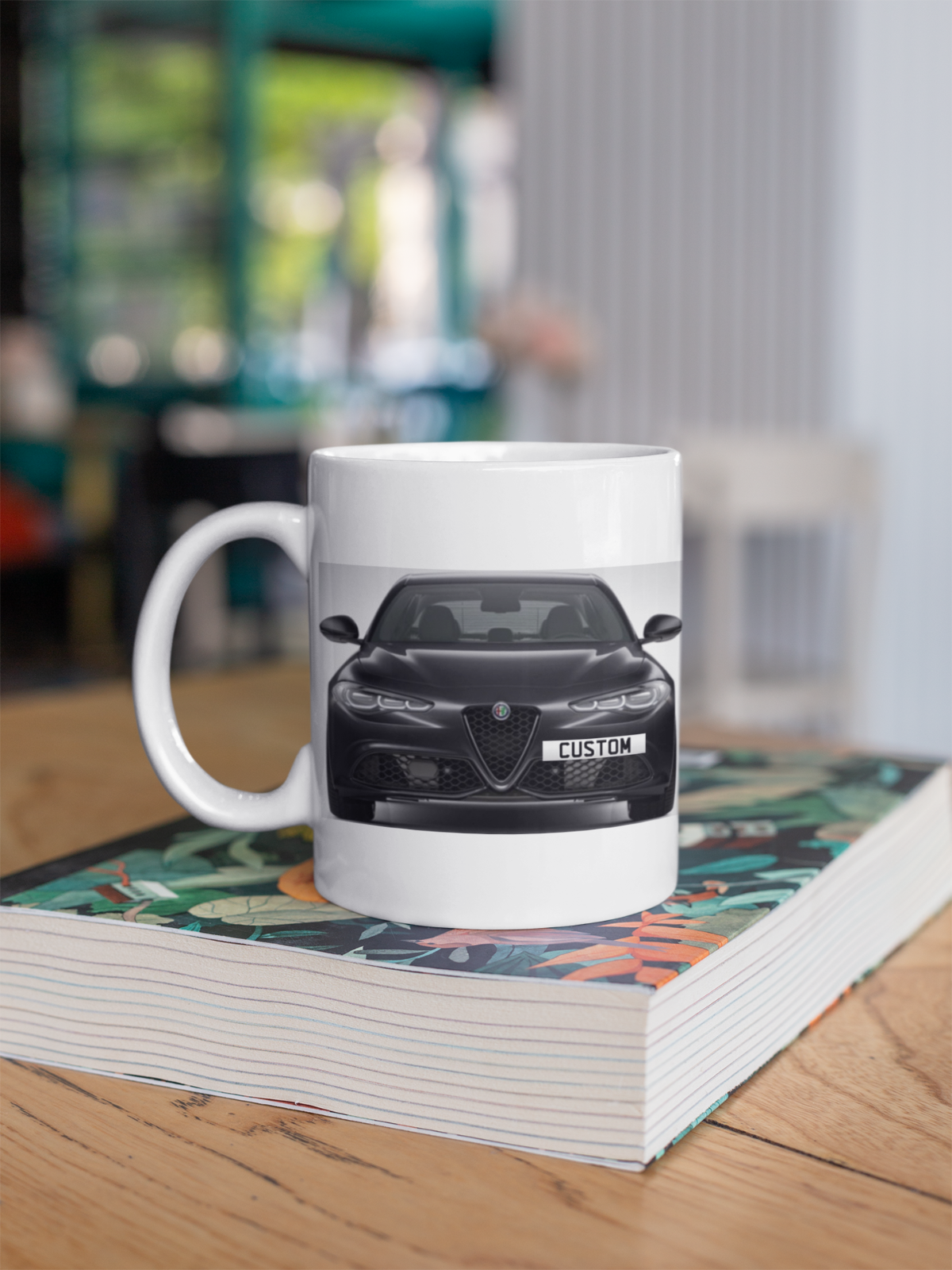 Personalised Alfa Romeo Giulia Intensa Coffee Mug Choose Colour - FAST POST
