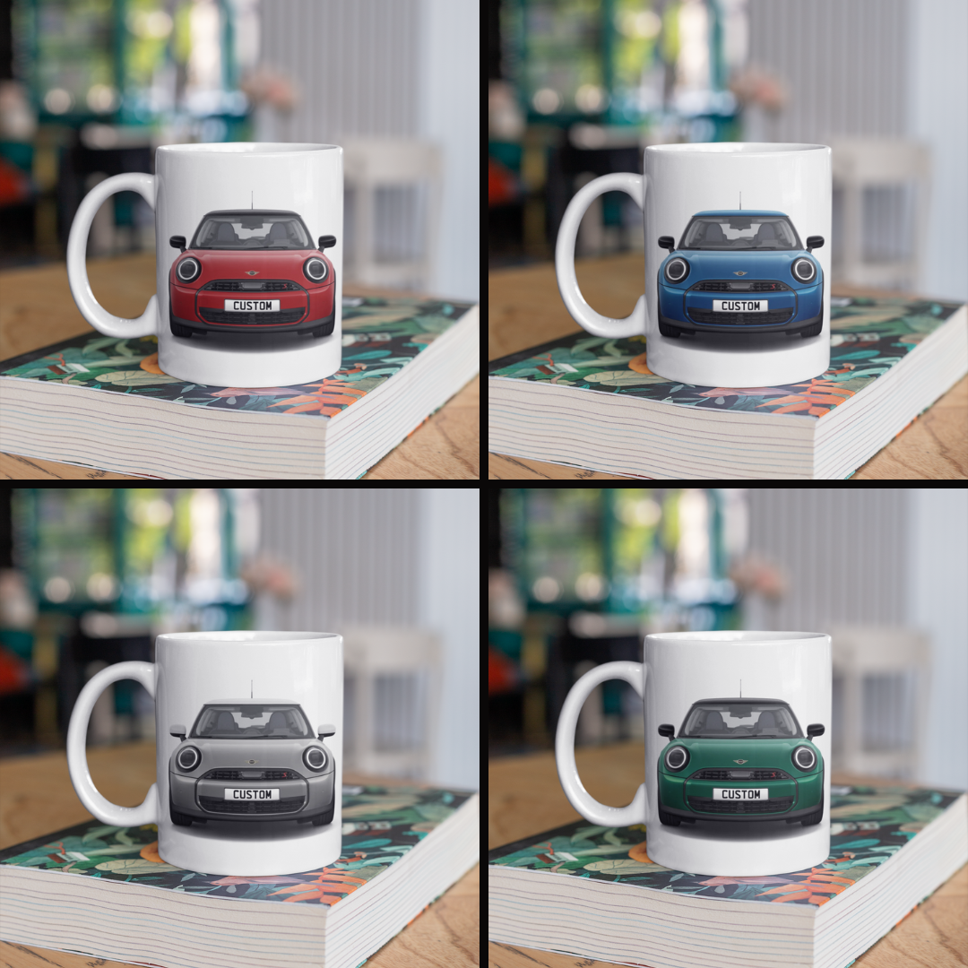 Personalised Mini Cooper S 3 Door Classic Coffee Mug Gift - Choose Colour