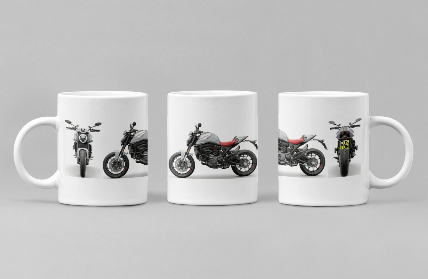 Personalised Ducati Monster Motorcycle Coffee Mug - Choose Model & Colour