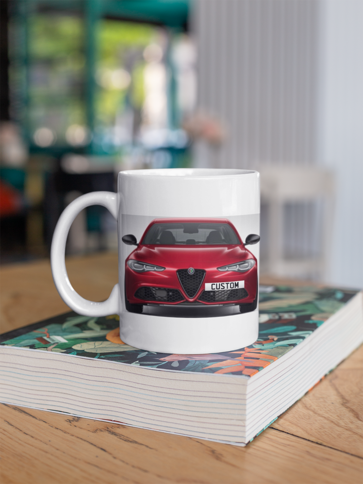 Personalised Alfa Romeo Giulia Intensa Coffee Mug Choose Colour - FAST POST