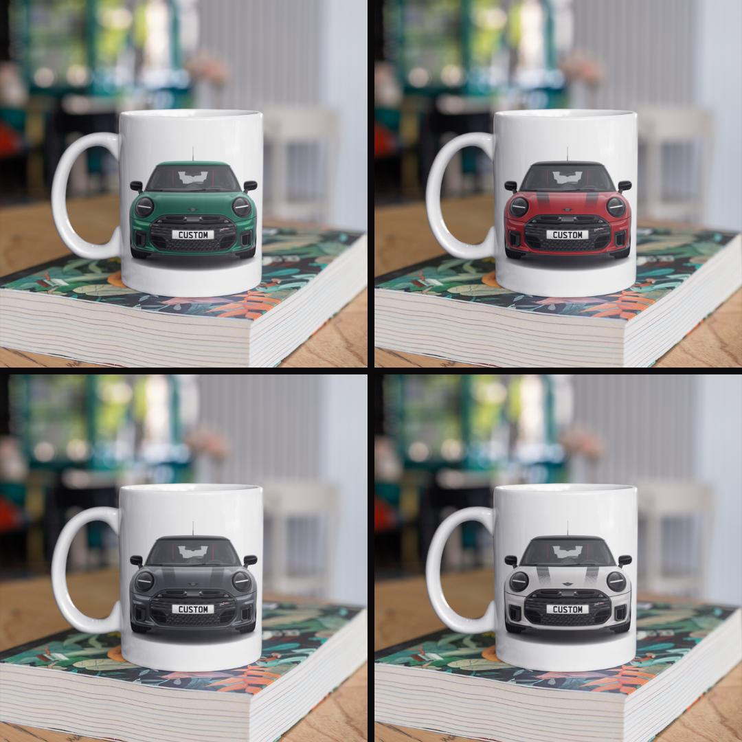 Personalised Mini Cooper C 3 Door Sport Coffee Mug Gift - Choose Colour