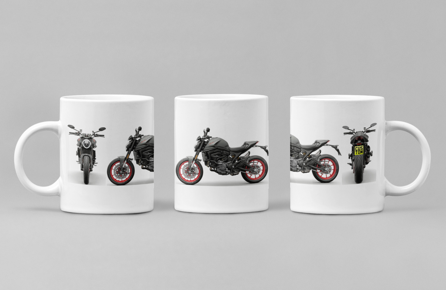 Personalised Ducati Monster Motorcycle Coffee Mug - Choose Model & Colour