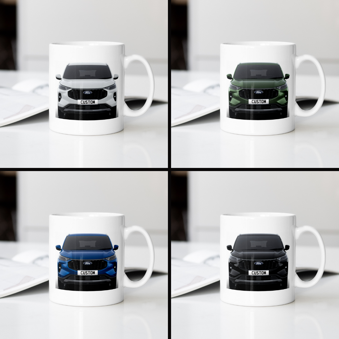Personalised Ford Kuga Titanium Coffee Mug Gift - Choose Colour - FAST POST