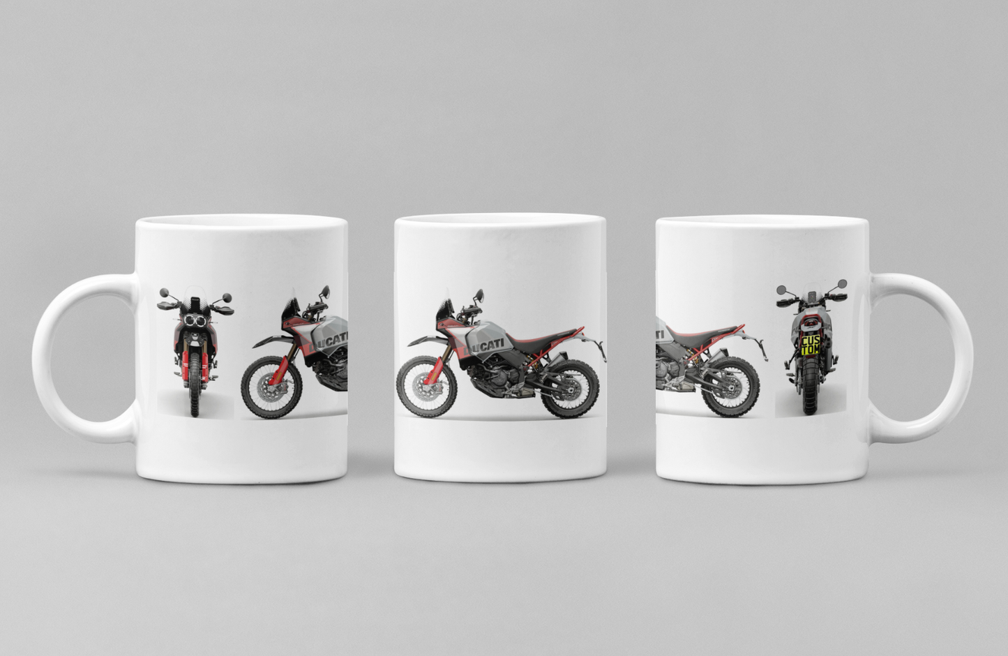 Personalised Ducati DesertX / Rally / Discovery Motorcycle Mug - Choose Model