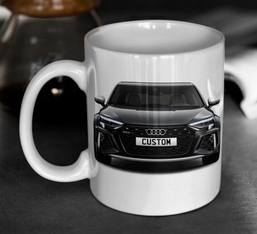 Personalised Audi RS3 Saloon Mug