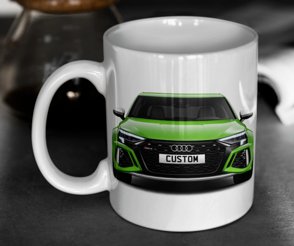 Personalised Audi RS3 Saloon Mug