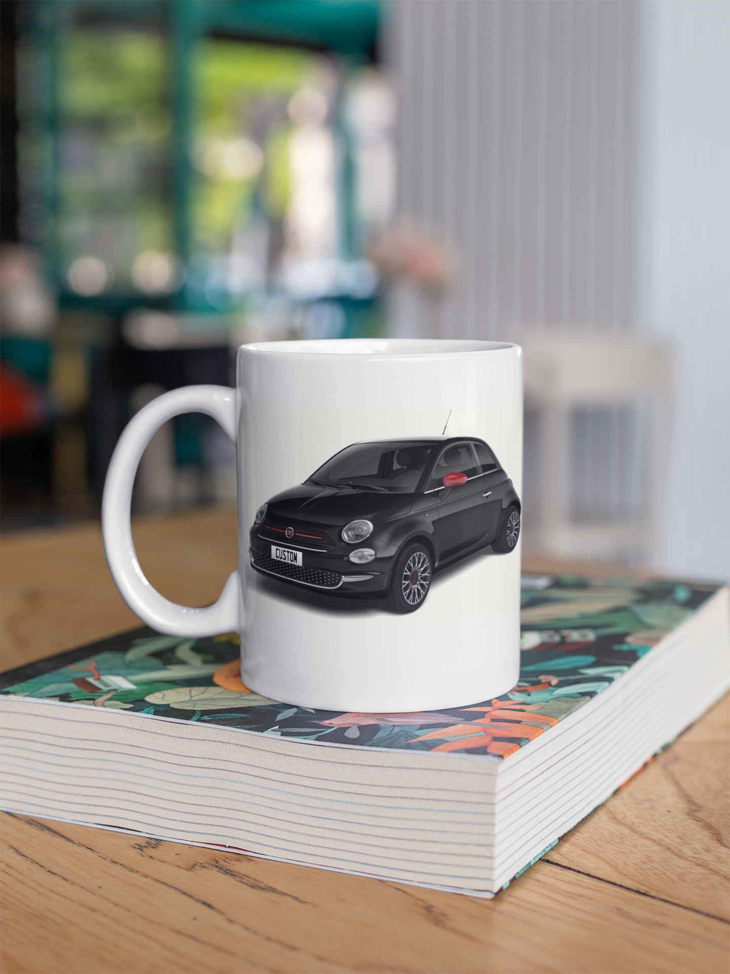 Personalised Fiat 500 Red Mug
