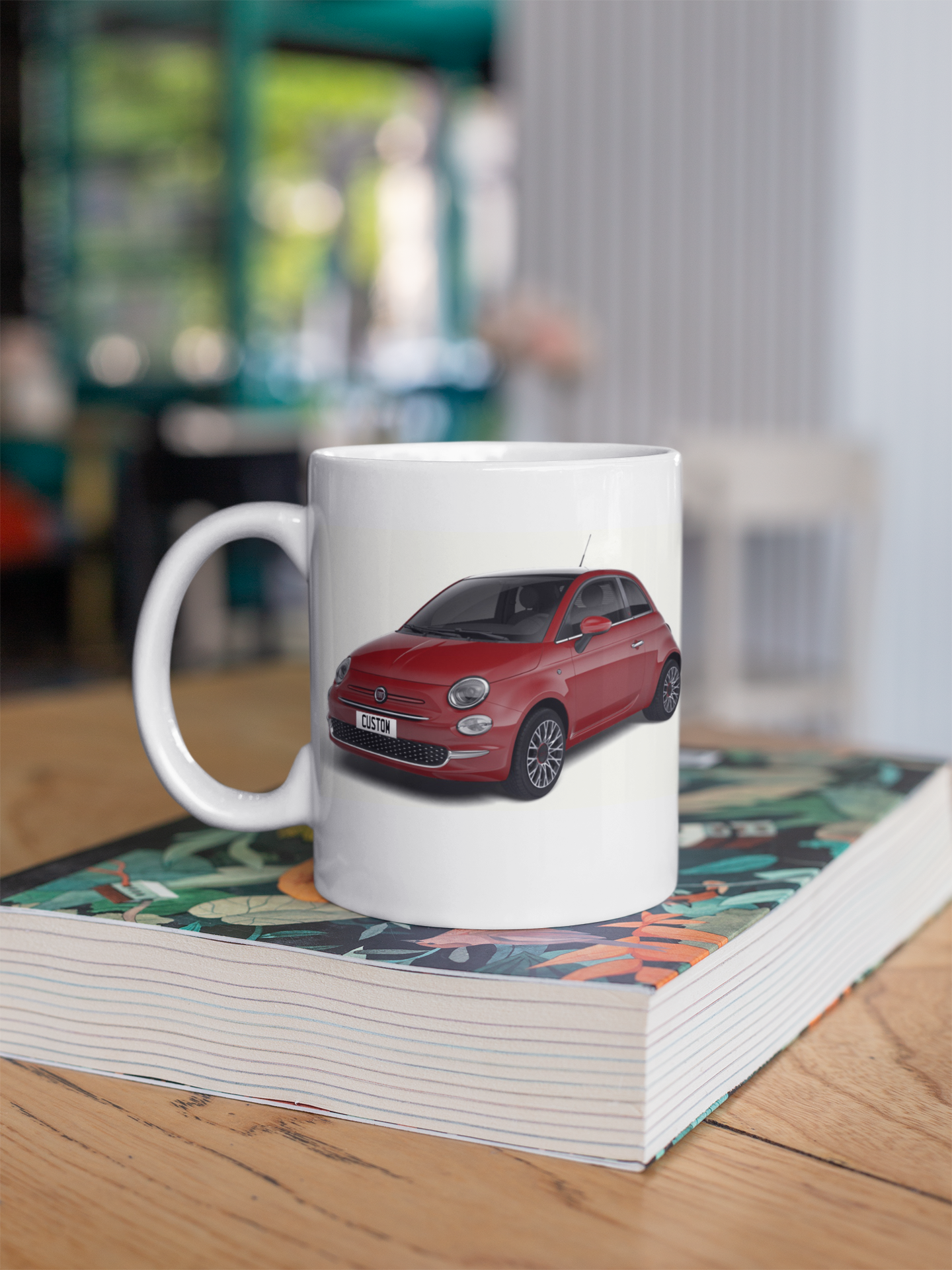 Personalised Fiat 500 Red Mug