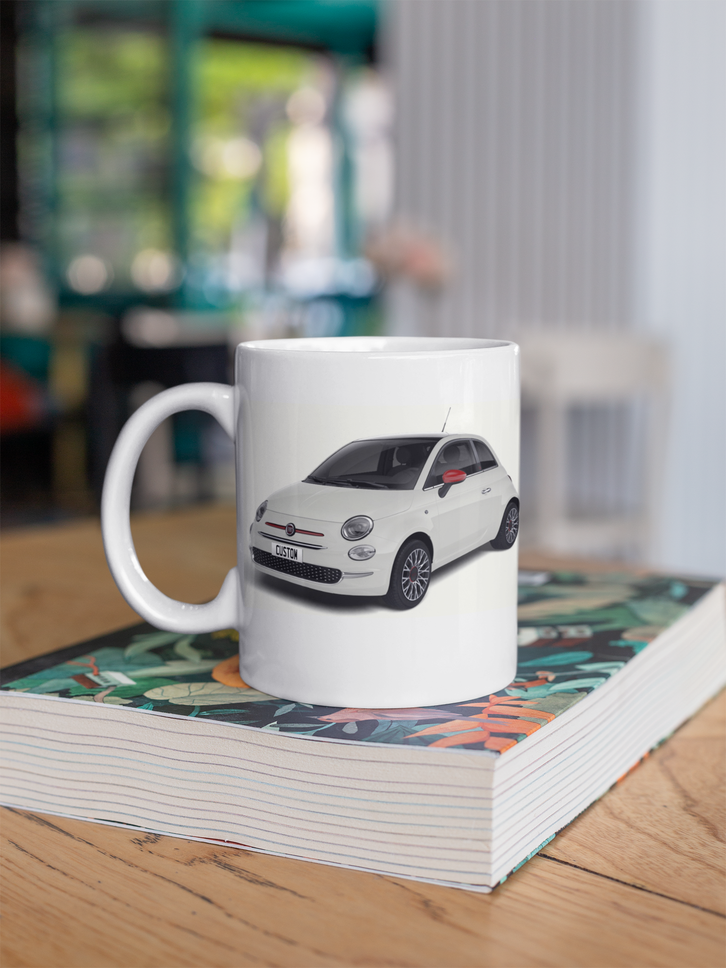 Personalised Fiat 500 Red Mug