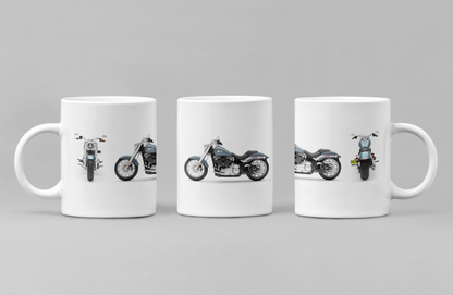 Personalised Harley Davidson Fat Boy 2024 Motorcycle Mug - Colour Choice