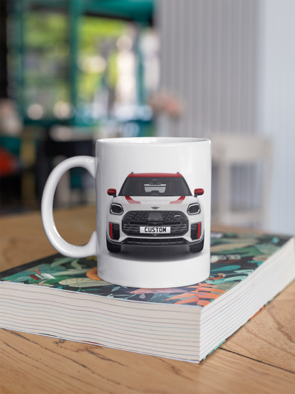 Personalised Mini John Cooper Works Countryman ALL4 Mug Gift - Choose Colour