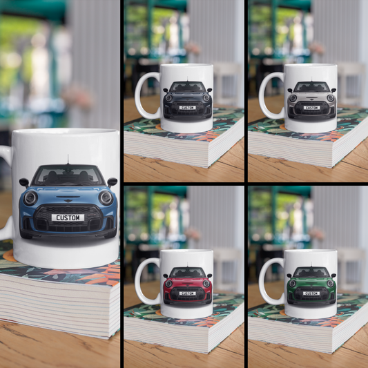 Personalised Mini Convertible Cooper S Sport Mug Gift - Choose Colour FAST POST