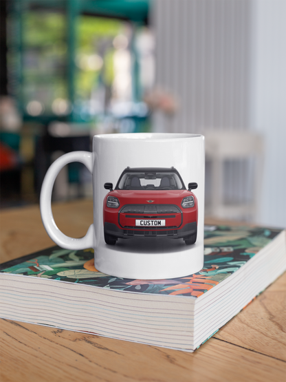 Personalised All Electric Mini Countryman Classic Mug Gift - Choose Colour