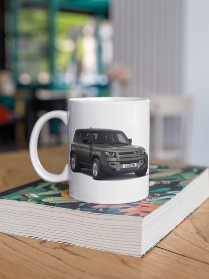 Personalised Land Rover Defender 90 Coffee Mug Gift Colour Choice FAST POST