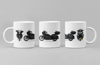 Personalised Harley Davidson Motorcycle Street Glide Ultra Mug Colour Choice