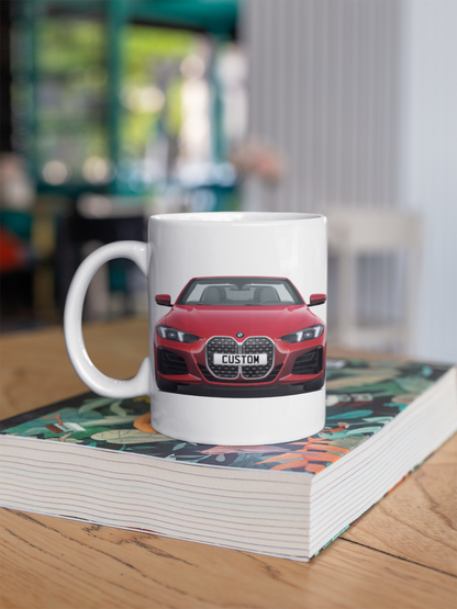 Personalised BMW 4 Series Convertible M Sport Mug Gift - Choose Colour