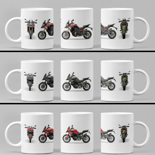 Personalised Ducati Multistrada Motorcycle Coffee Mug - Choose Model & Colour