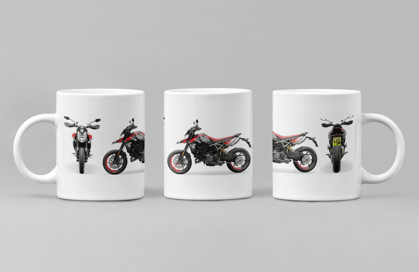 Personalised Ducati Hypermotard Motorcycle Coffee Mug - Choose Model FAST POST