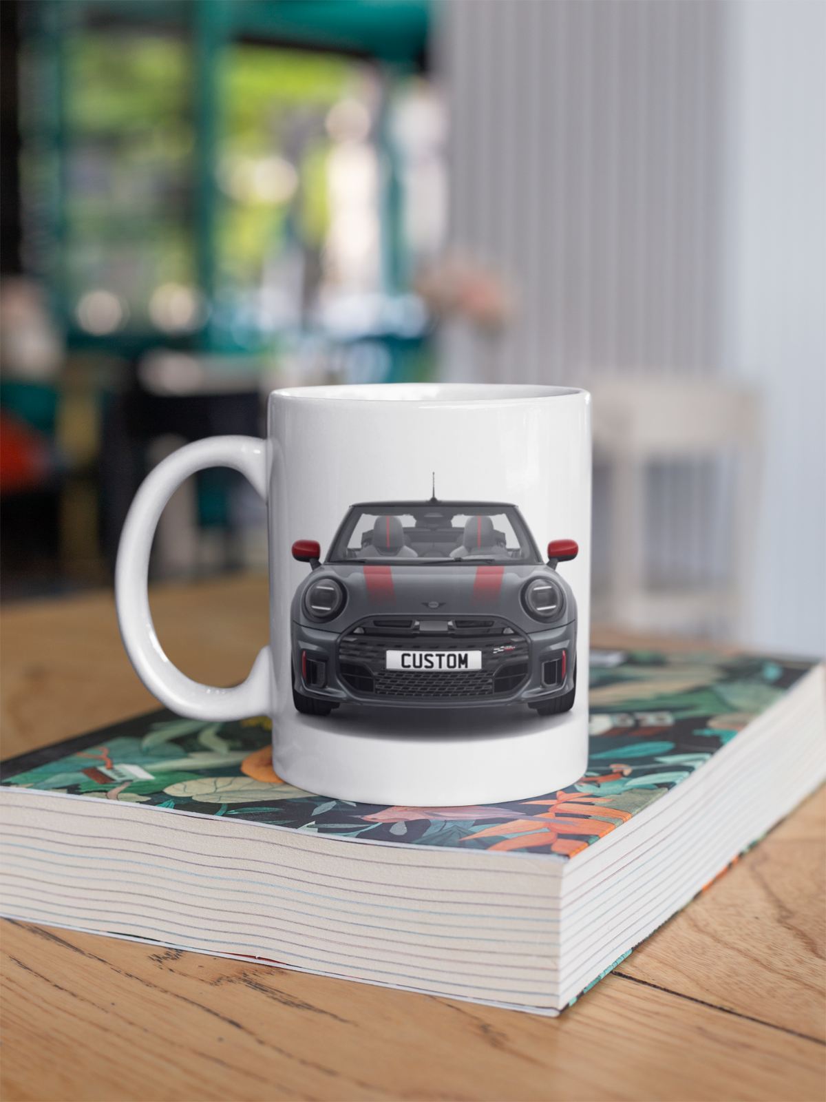 Personalised Mini John Cooper Works Convertible Coffee Mug Gift - Choose Colour