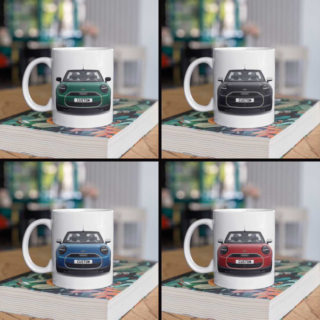 Personalised Mini Cooper Convertible C Exclusive Coffee Mug Gift - Choose Colour
