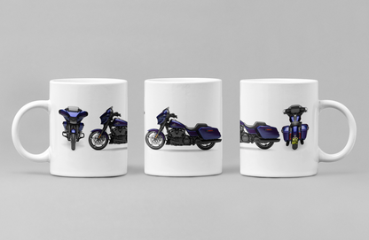 Personalised Harley Davidson Motorcycle Street Glide 2025 Mug Colour Choice