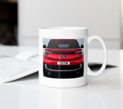 Personalised Ford All-Electric Explorer Mug Gift - Choose Colour - FAST POST