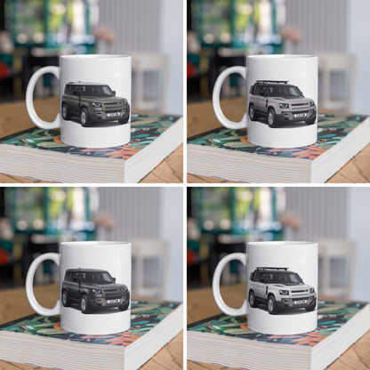 Personalised Land Rover Defender 90 Coffee Mug Gift Colour Choice FAST POST