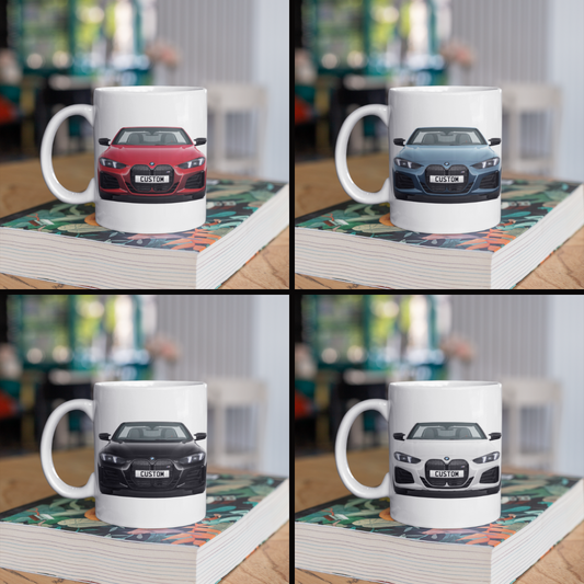 Personalised BMW 4 Series Convertible M Model Mug Gift - Choose Colour